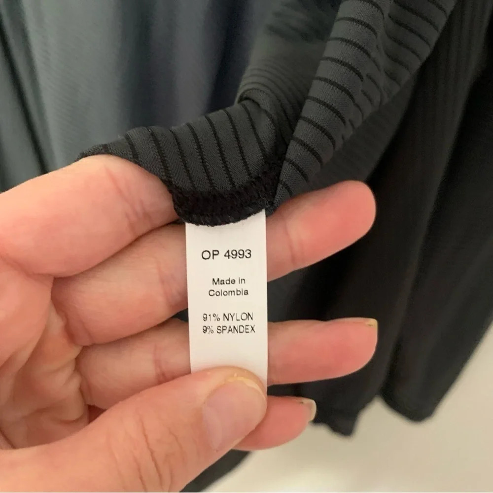 Maaji Activewear BREEZE WRAP  Black Waterfall Longline Cardigan Size Large - Picture 6 of 6